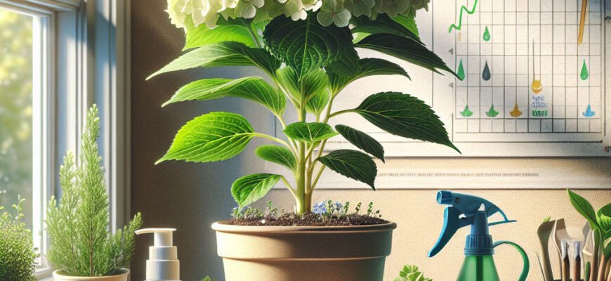 Догляд за кімнатною гортензією: поради для здорового зростання