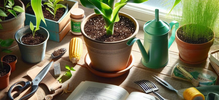 Догляд за кімнатною кукурудзою: поради для здорового вазону