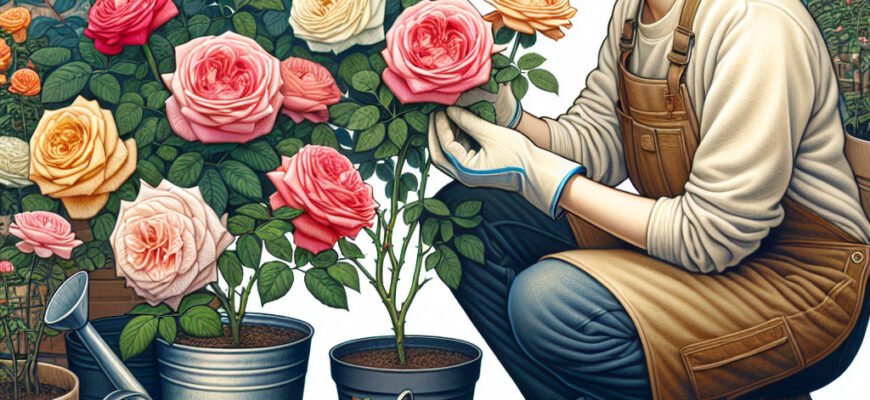 Догляд за трояндами в горщиках: поради для пишного цвітіння