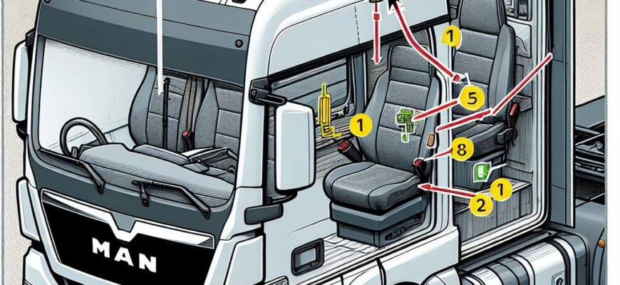 Узнайте, где находится датчик температуры салона MAN TGX