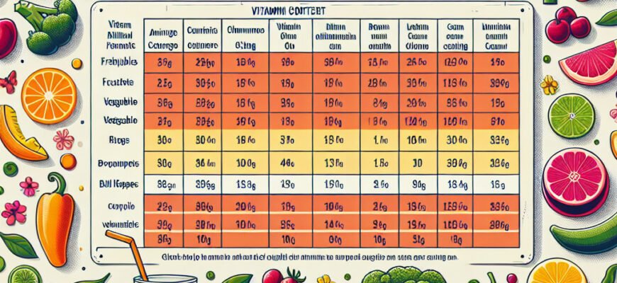 Где больше всего витамина C: таблица продуктов и источников Где больше всего витамина C: таблица продуктов и источников