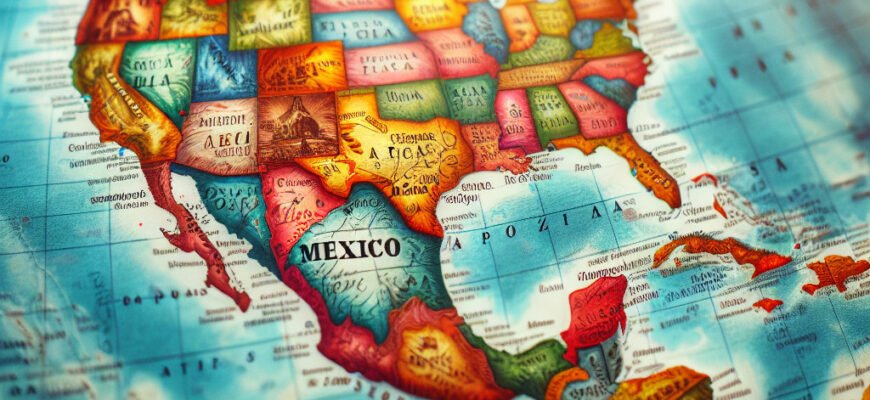 Где находится Мексика: подробное расположение на карте мира