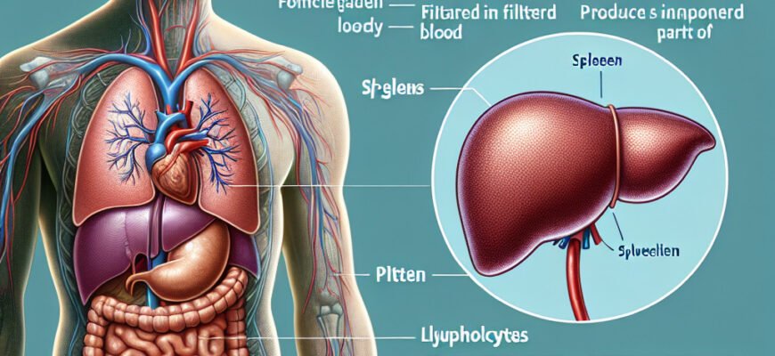 Где находится селезенка у человека и какие функции она выполняет?