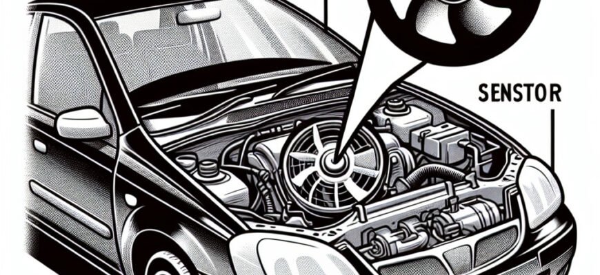 Где расположен датчик включения вентилятора на Сенс 1.3: руководство