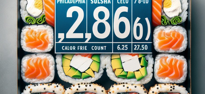 Калорийность роллов Филадельфия: сколько калорий в популярном блюде?