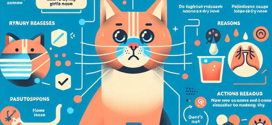 Почему у котов сухой нос: основные причины и что с этим делать?