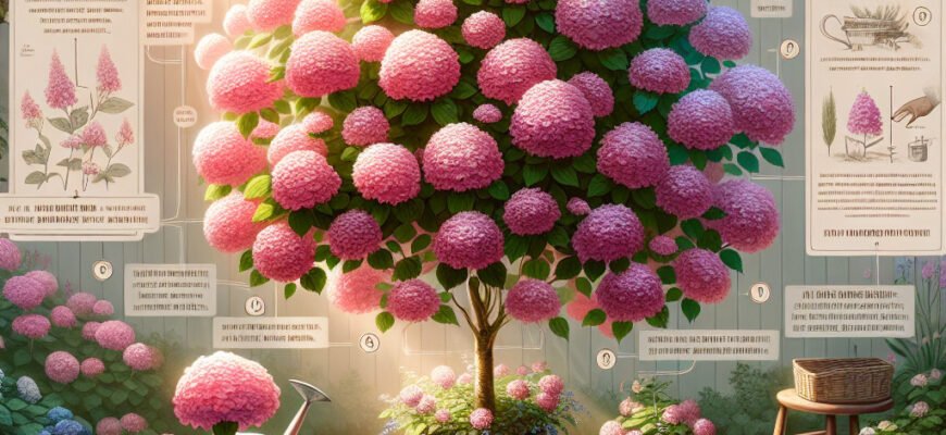 Рекомендації з догляду за деревовидною гортензією: секрети пишного цвітіння