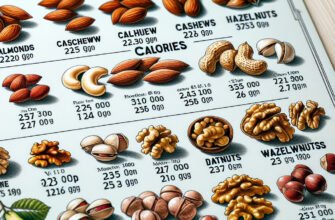 Сколько калорий в орехах: таблица калорийности популярных видов