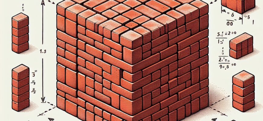 Сколько кирпича в кубе: расчет количества кирпичей в 1 м³