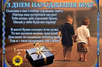 Дорогий братику! Я хочу привітати тебе з днем народження