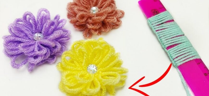 Створення квітів з ниток своїми руками: покрокова інструкція для всіх