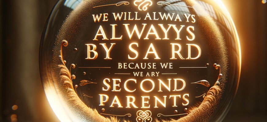 Ми завжди будемо поруч з тобою адже ми — твої другі батьки