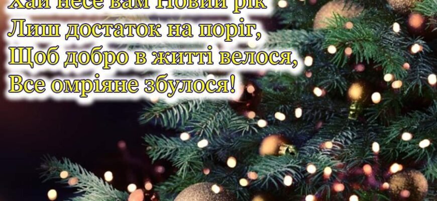 Нехай Новий рік подарує впевненість у завтрашньому дні