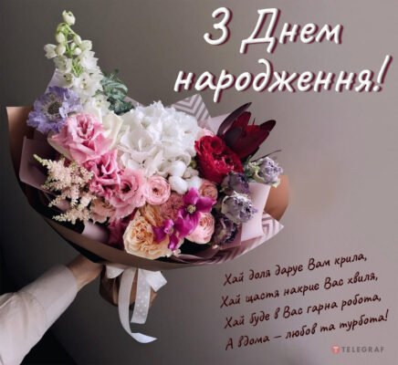 Шановний ________від усього нашого колективу хочемо привітати Вас з днем народження!