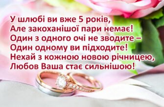 Вітаємо люблячу пару з річницею — 5 років з дня весілля!