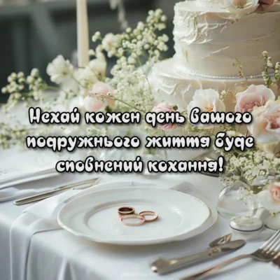 Вітаємо молоду сім’ю з паперовим весіллям! Бажаємо вам виконання спільних бажань