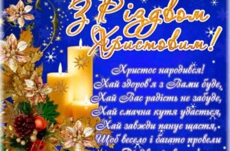 Вітаю вас зі світлим і радісним святом Різдва Христового