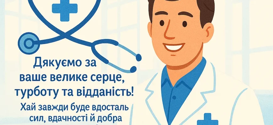 Вітаю з Днем медика. Бажаю завжди залишатися справжнім борцем за здоров’я