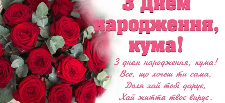 Вітаю з днем народження, мила кума