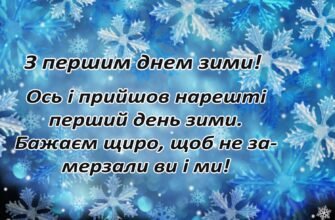 Вітаю з першим днем зими! Бажаю свіжих емоцій, казкового настрою