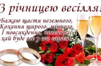 Я вітаю Вас з Ситцевим весіллям, з першим роком сімейного життя