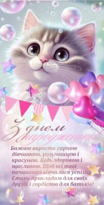 З днем народження, наше щастя! Сонечко бажаємо тобі як можна більше