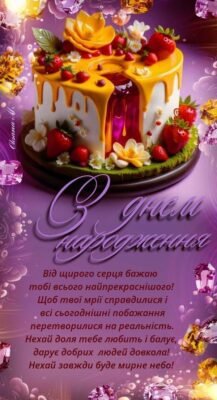 З днем народження вас вітаю! Нехай вам скрізь відкриваються нові можливості