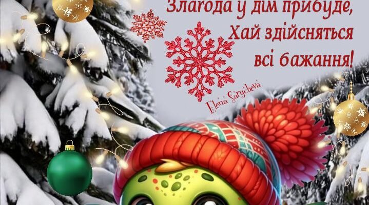 З Новим роком! Бажаю безліч позитивних моментів