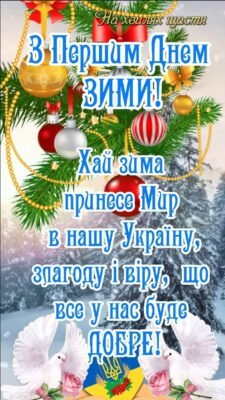 З першим днем зими! Нехай цей час року подарує справжнє зимове свято