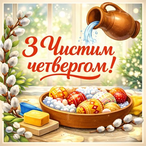 Листівки з Чистим четвергом красиві нові Листівки з Чистим четвергом красиві нові