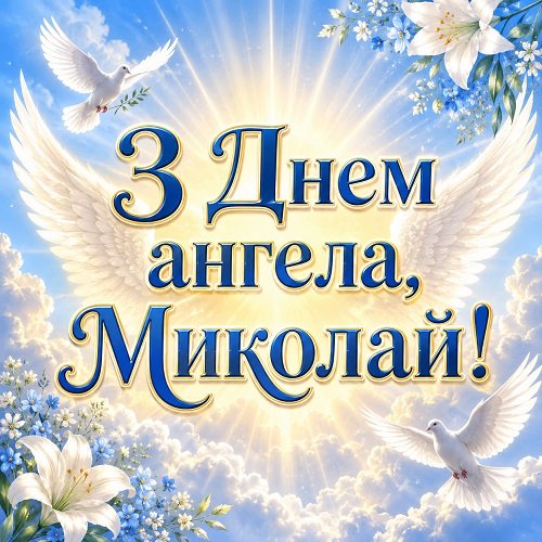 З Днем ангела (іменинами) Миколи – листівки та картинки