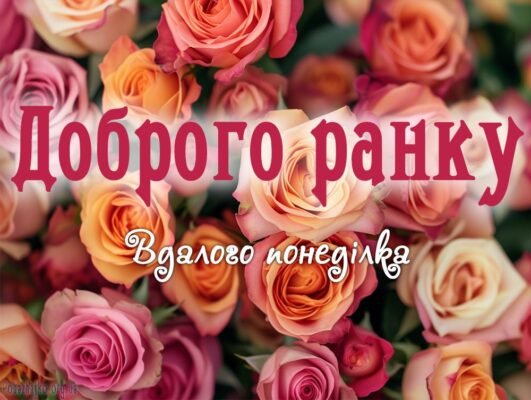 Доброго ранку понеділка картинки і листівки