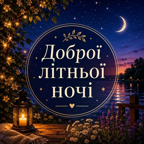 На добраніч – листівки літні На добраніч – листівки літні